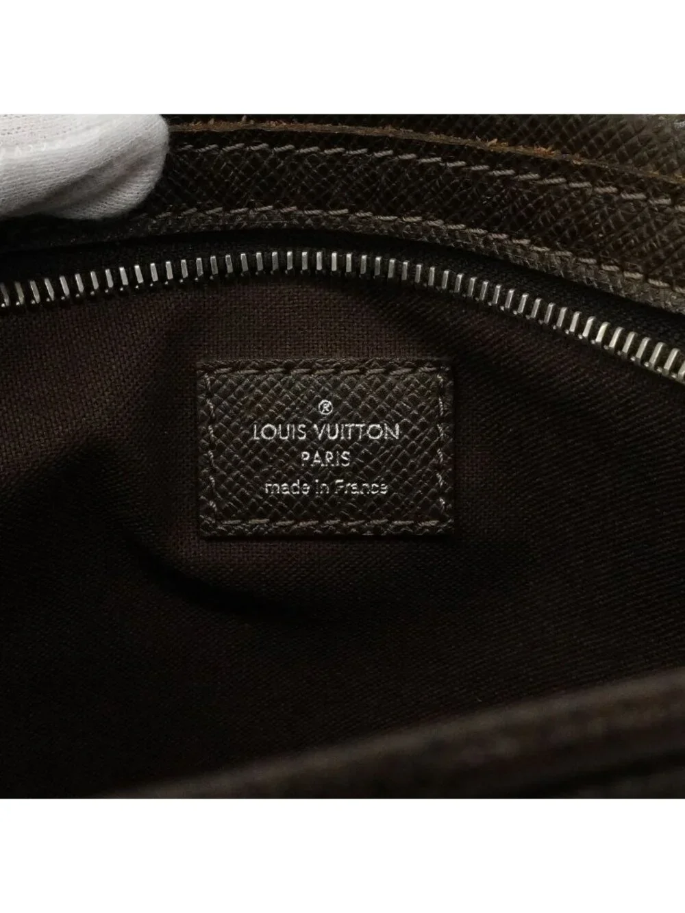 Louis Vuitton Shoulder Bag Taiga Dimitri Grizzly